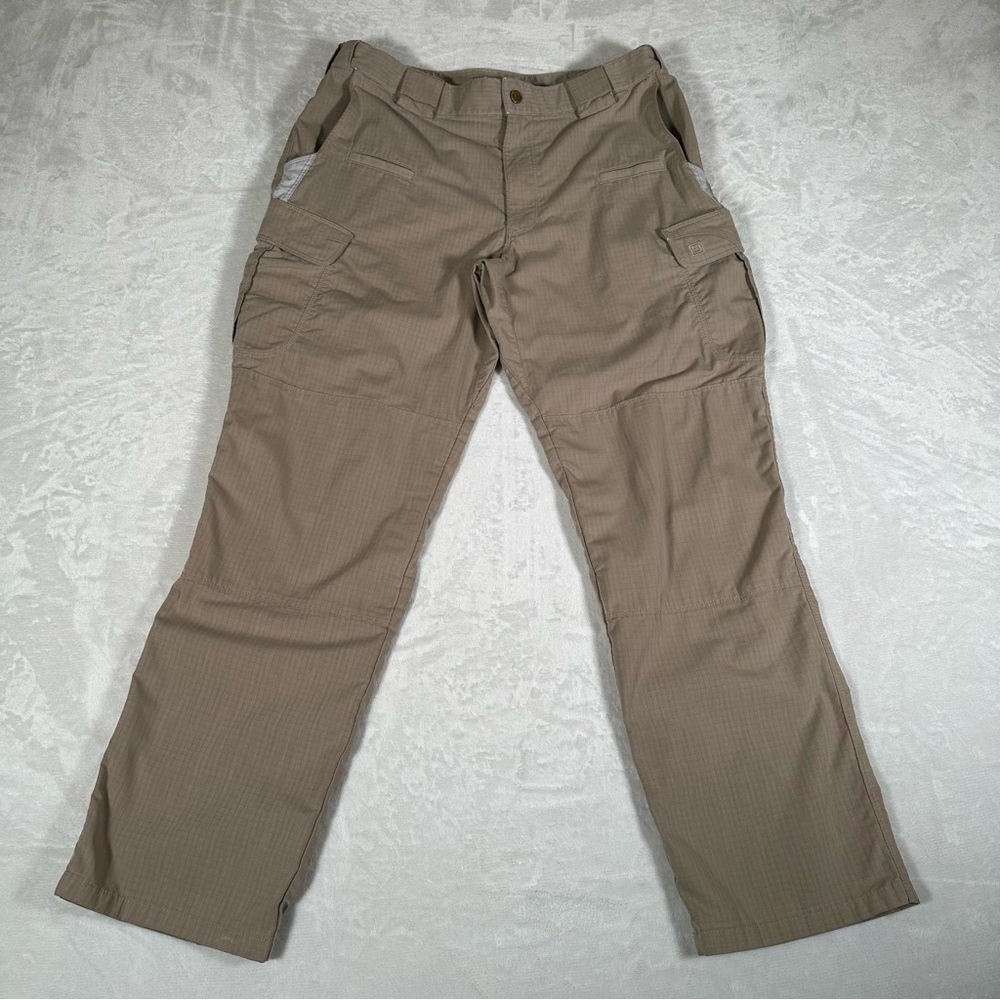 5.11 Tactical Cargo Pants Men Size W36 L31 Beige Hiking Workwear Pockets EUC